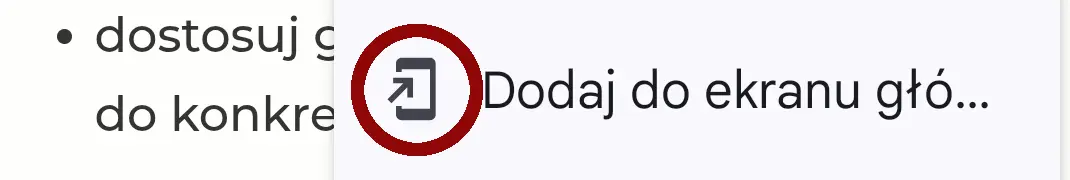 ikona instalacji aplikacji na urządzeniu z Androidem